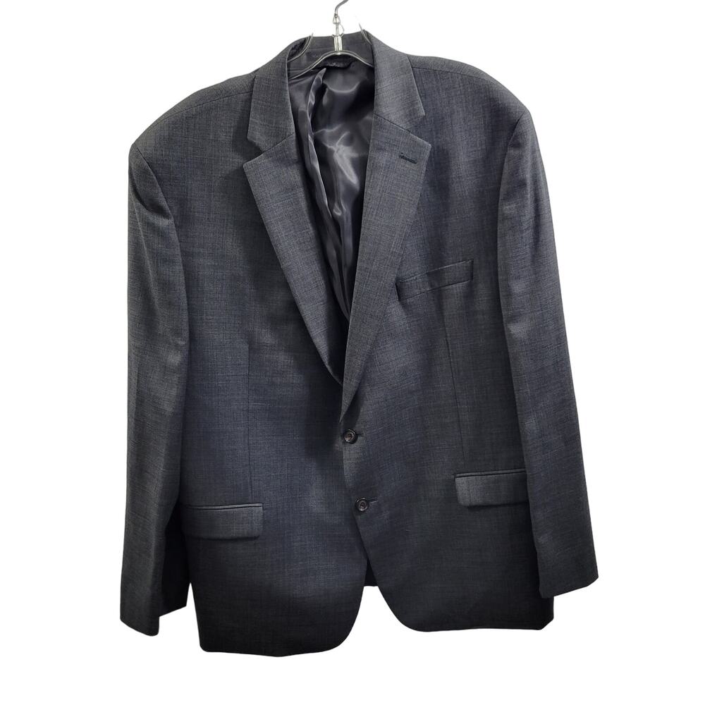 Lauren Ralph Lauren Gray 100% Wool Natural Stretch Sports Jacket Size 48R 11924